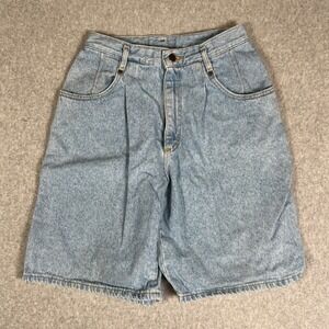 Vintage LL Bean Womens 12 Shorts Pleated Denim High Waist USA Grannycore Mom